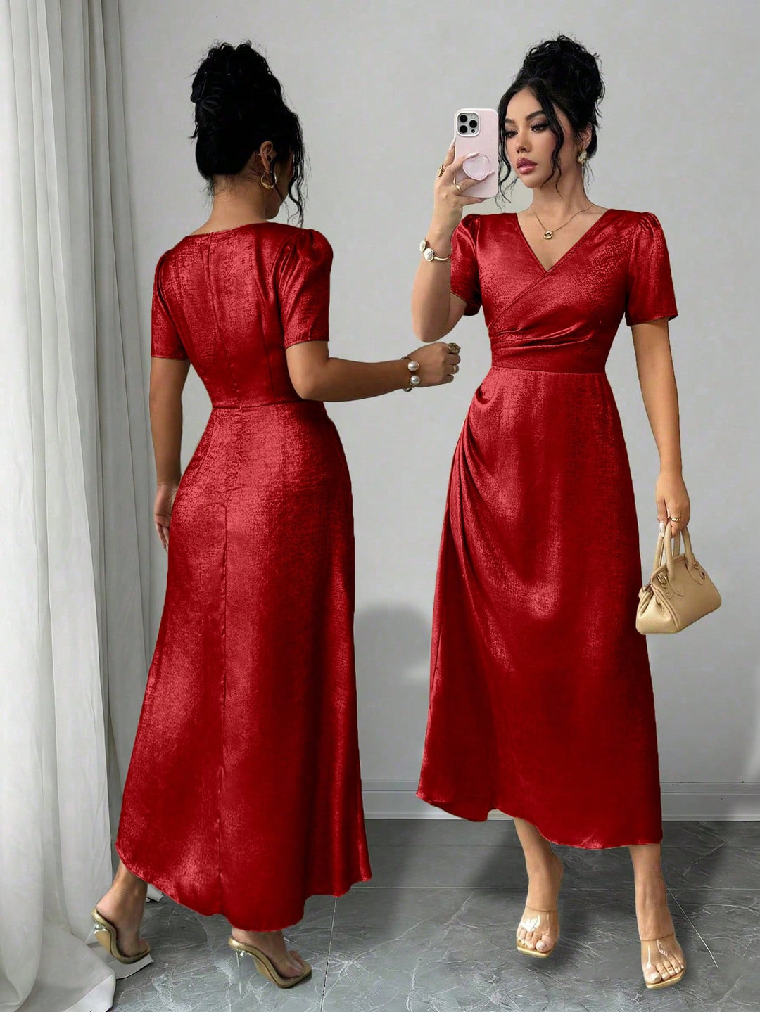 Rochie maxi SHEIN, roșu