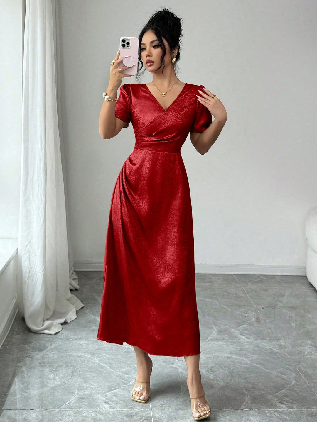 Rochie maxi SHEIN, roșu