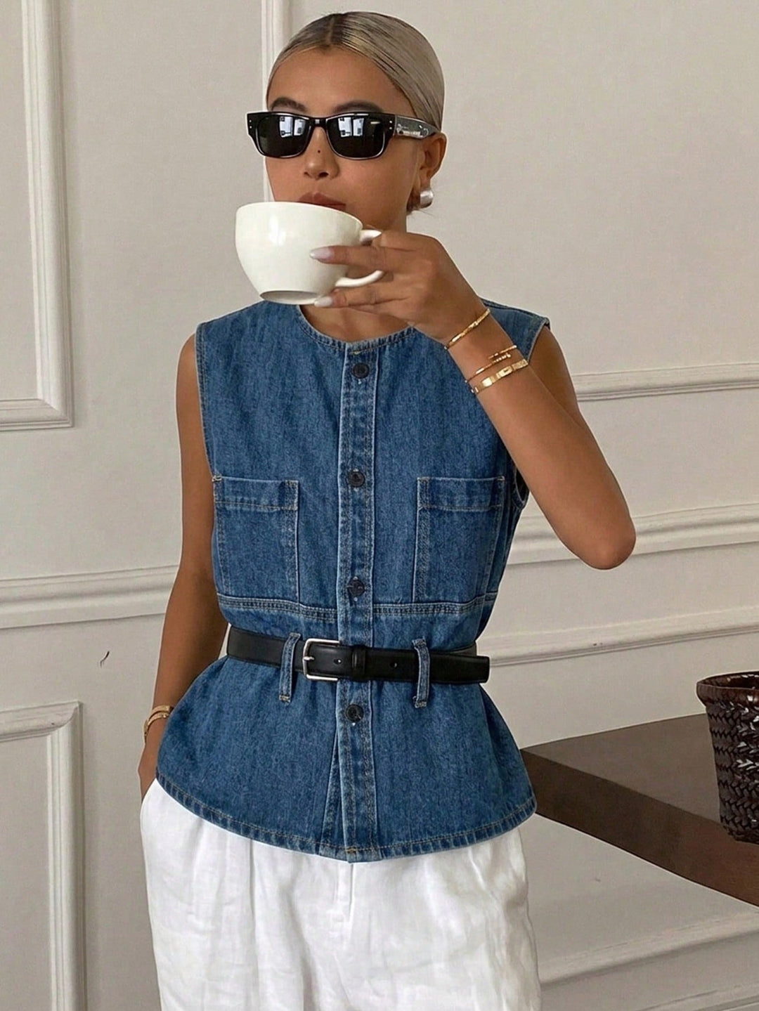 Top SHEIN, albastru