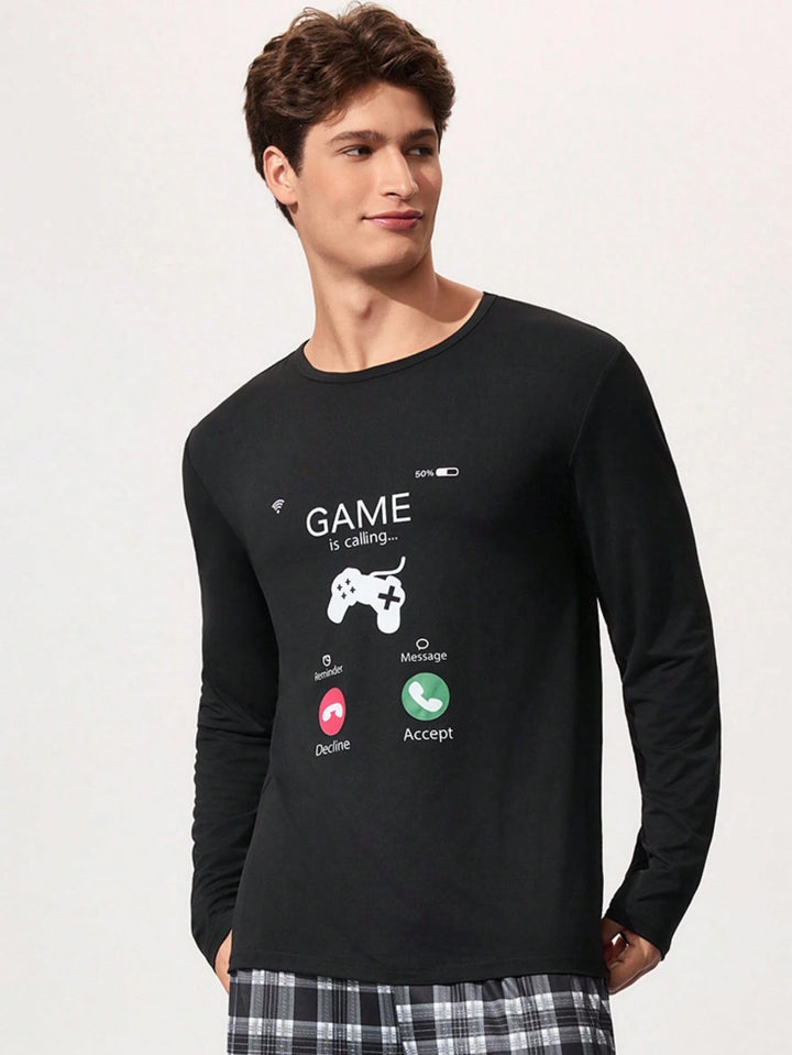 Bluză de pijama SHEIN, negru