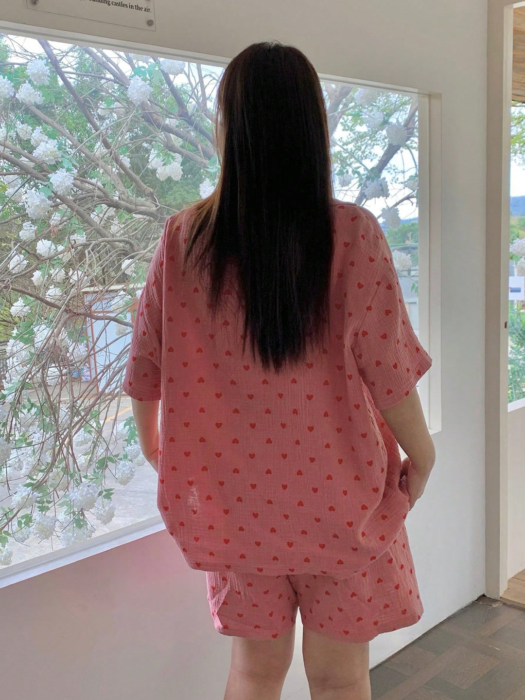 Set pijamale SHEIN, roz