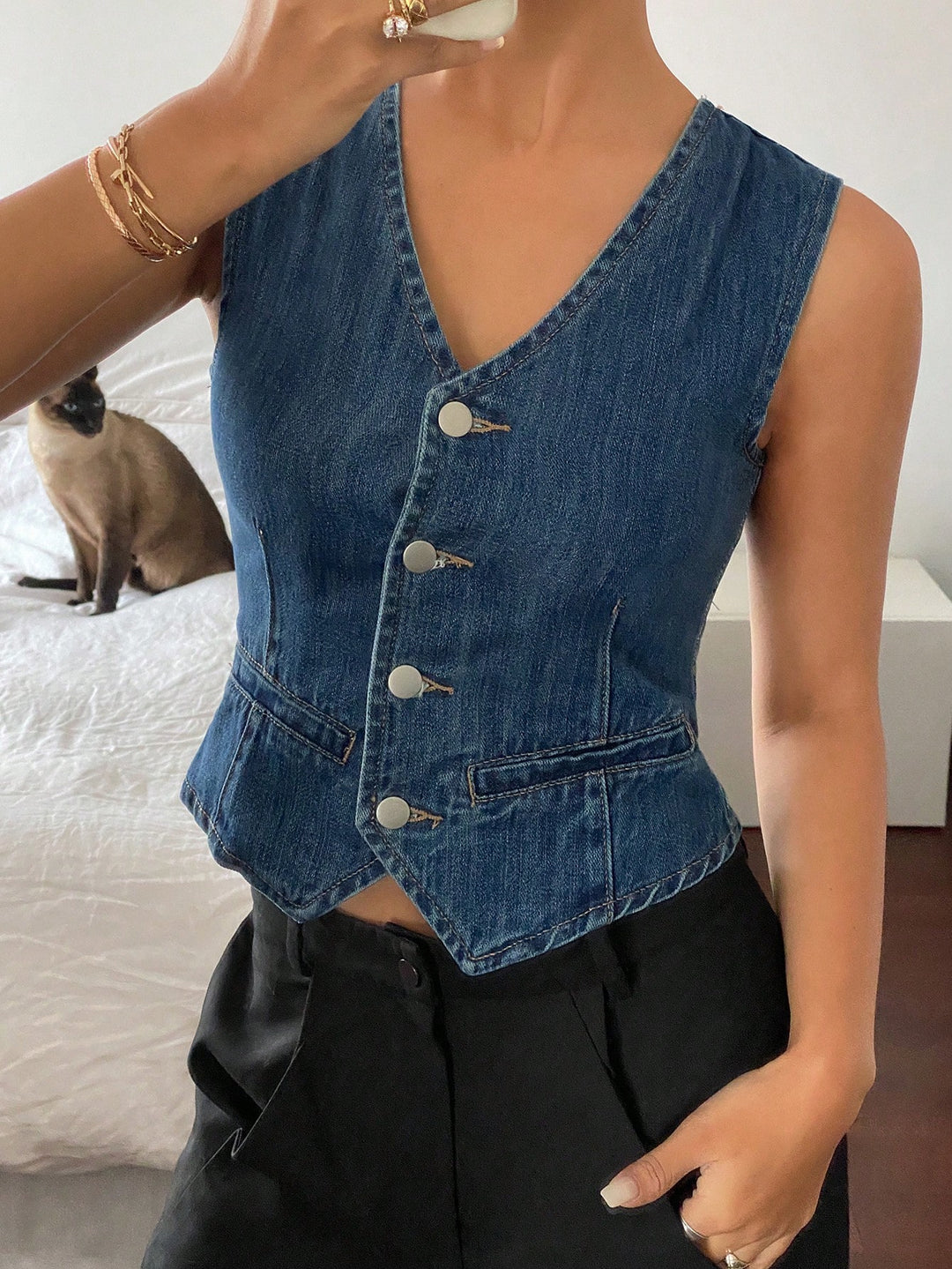 Top SHEIN, albastru