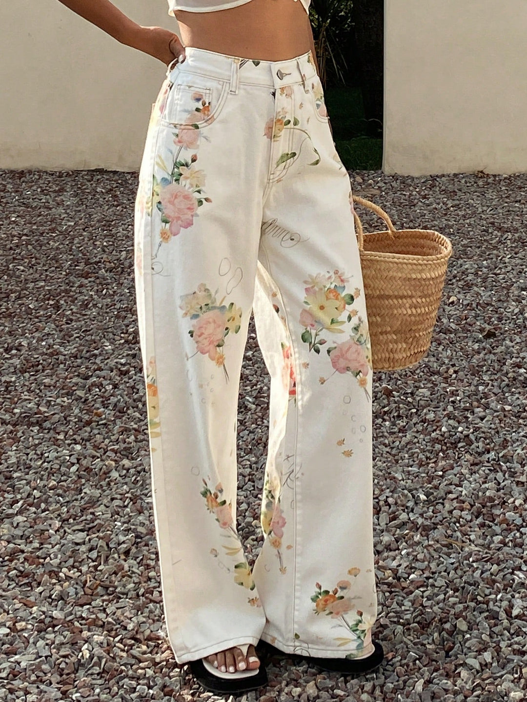 Jeans SHEIN, alb