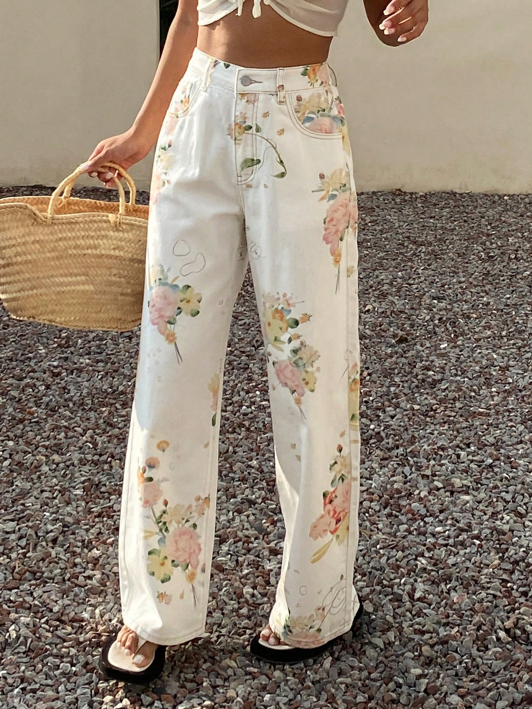 Jeans SHEIN, alb