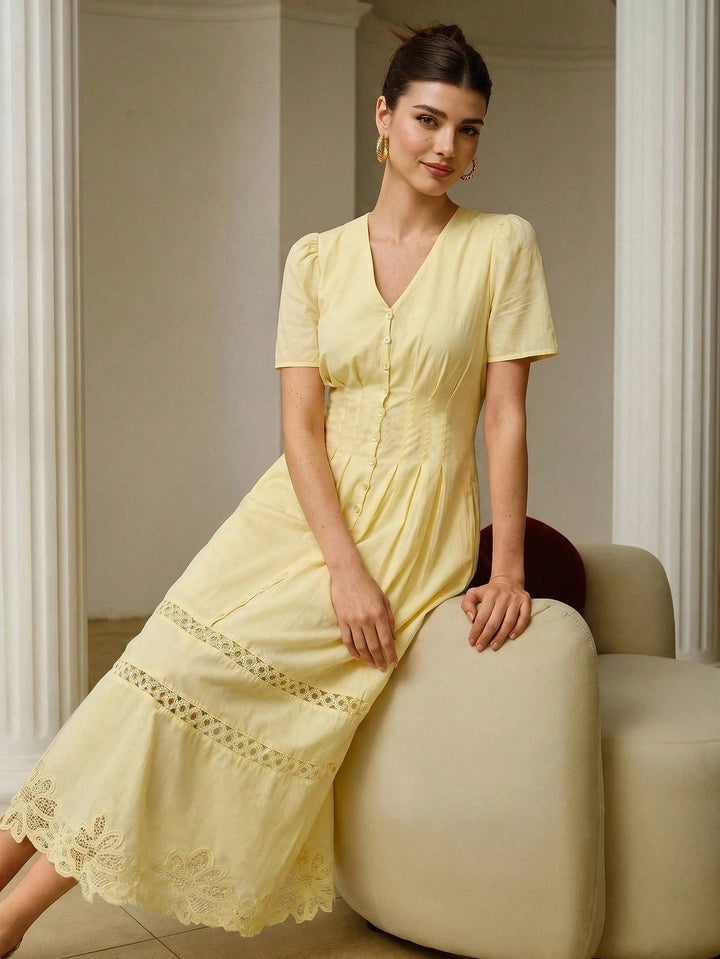 Rochie midi SHEIN, galben