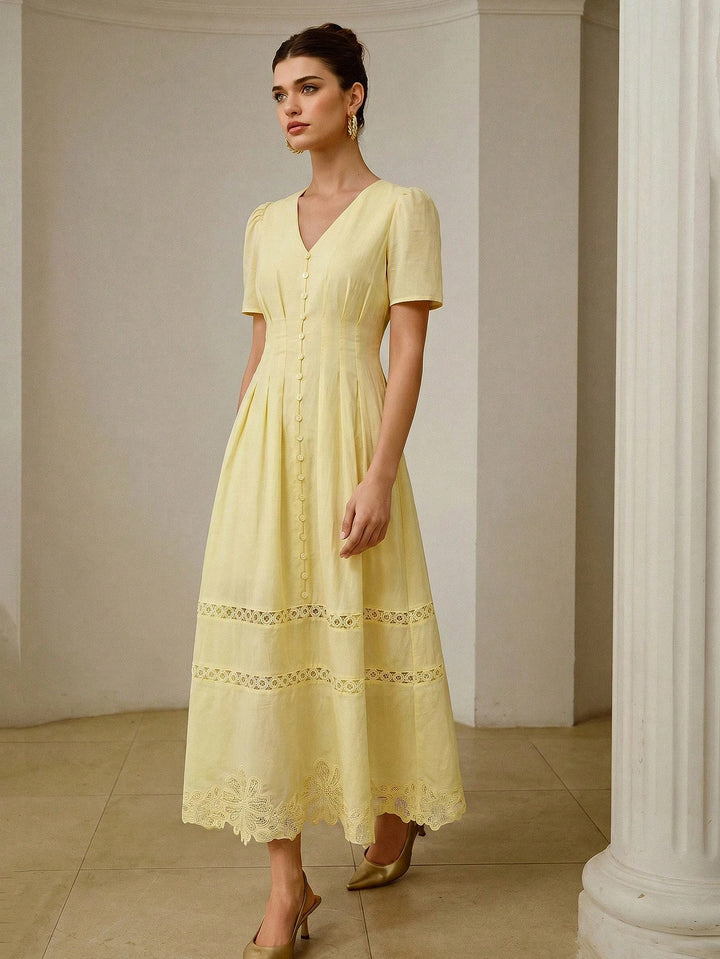Rochie midi SHEIN, galben