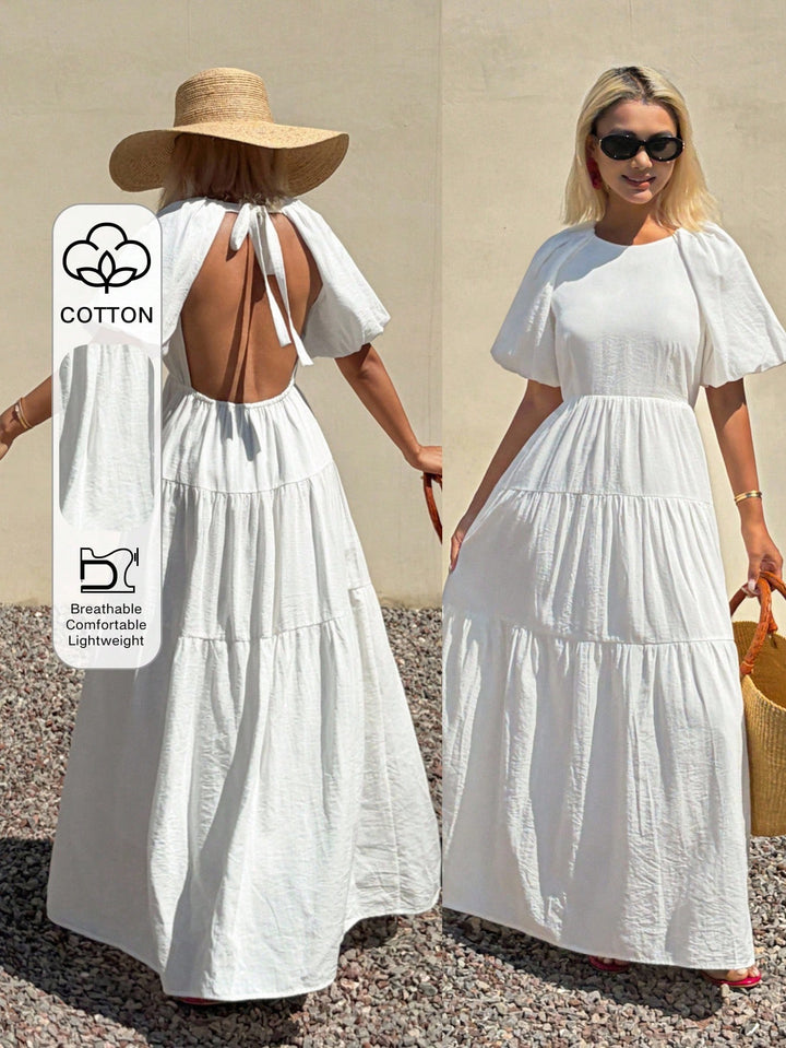Rochie maxi SHEIN, alb