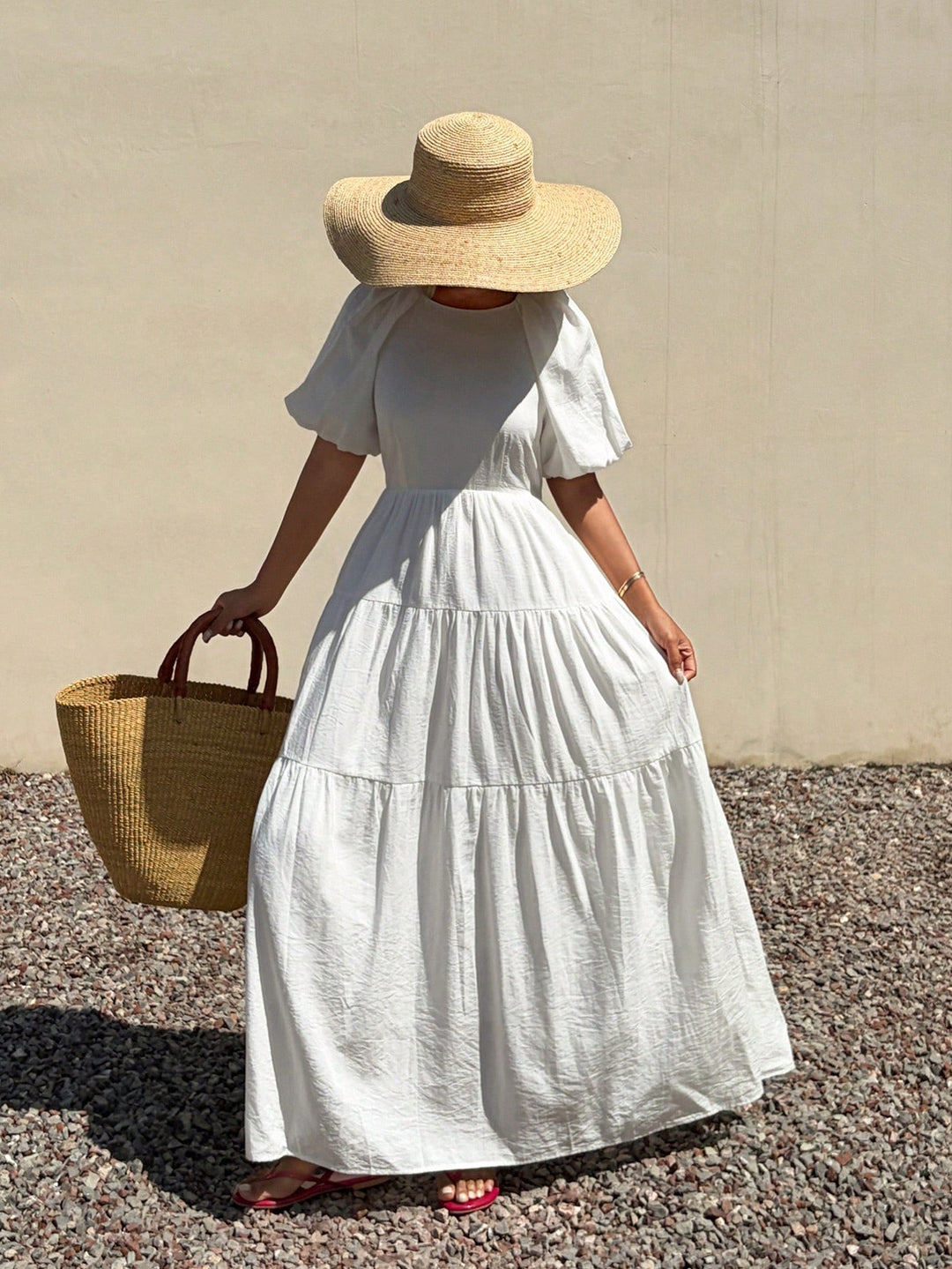 Rochie maxi SHEIN, alb