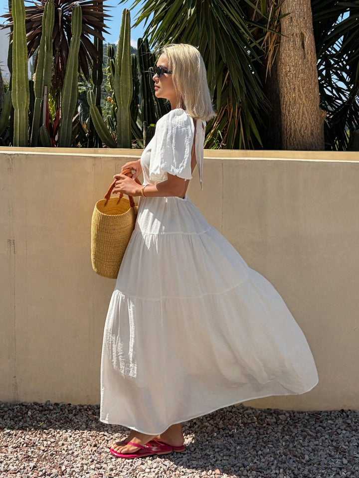 Rochie maxi SHEIN, alb