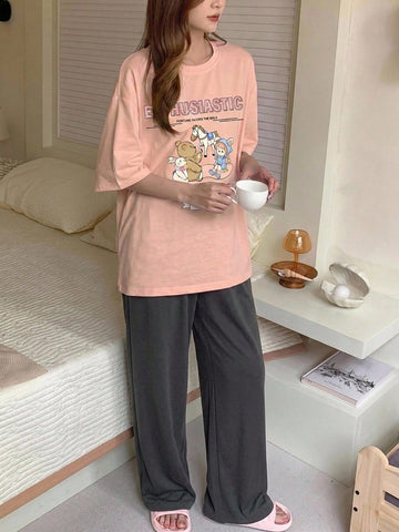 Compleu pijamale SHEIN, mix culori
