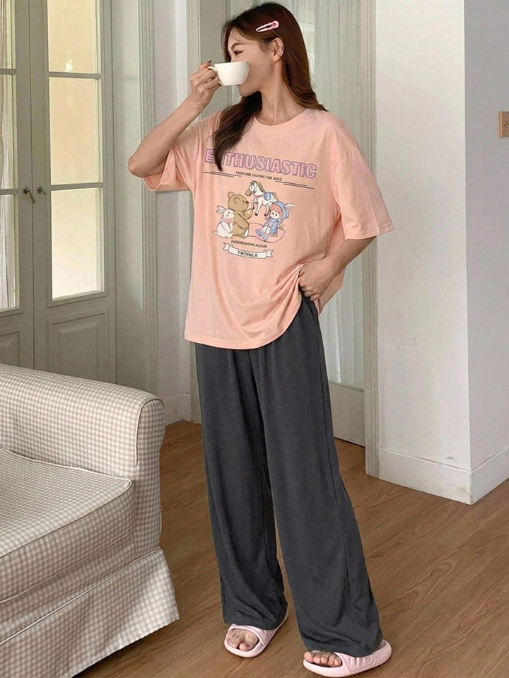 Set pijamale SHEIN, roz