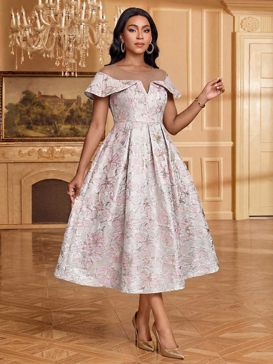 Rochie maxi SHEIN, roz