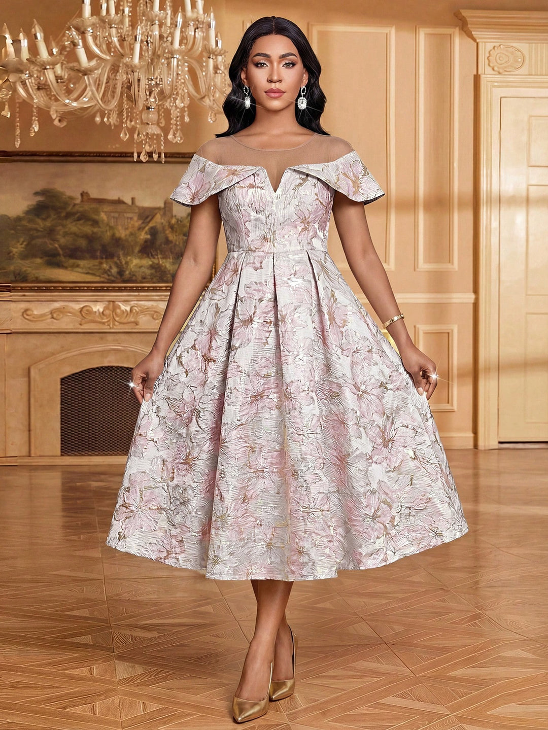 Rochie midi SHEIN, mix culori