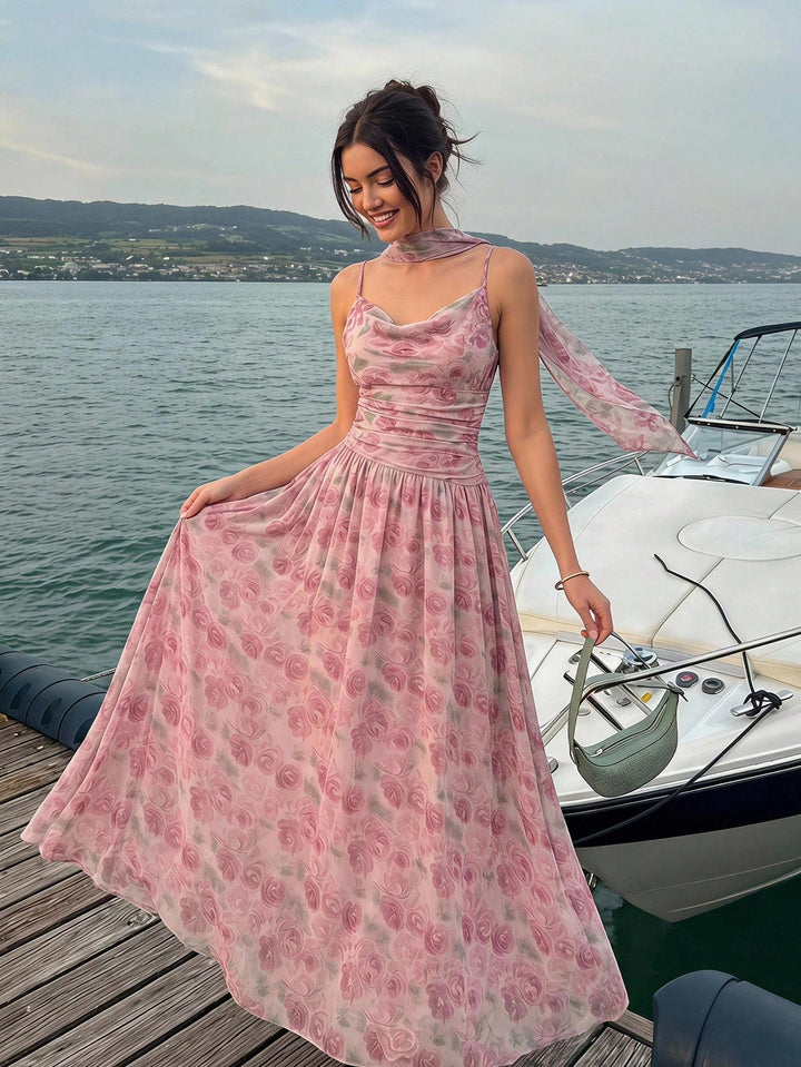 Rochie maxi SHEIN, roz