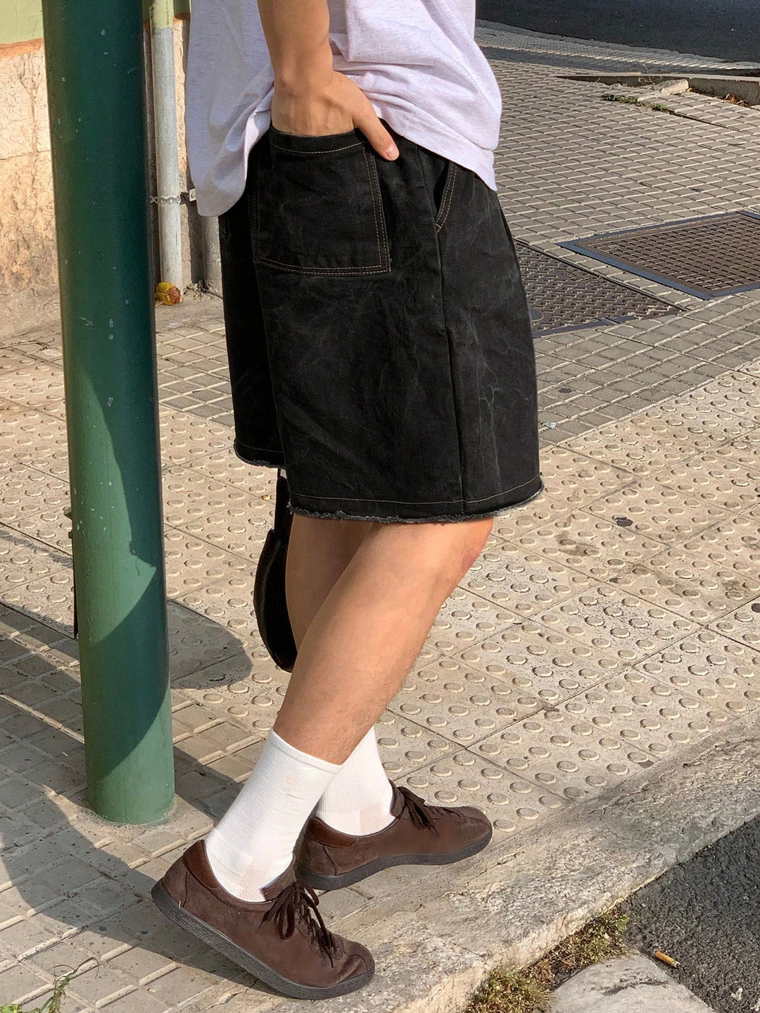 Pantaloni scurți SHEIN, negru