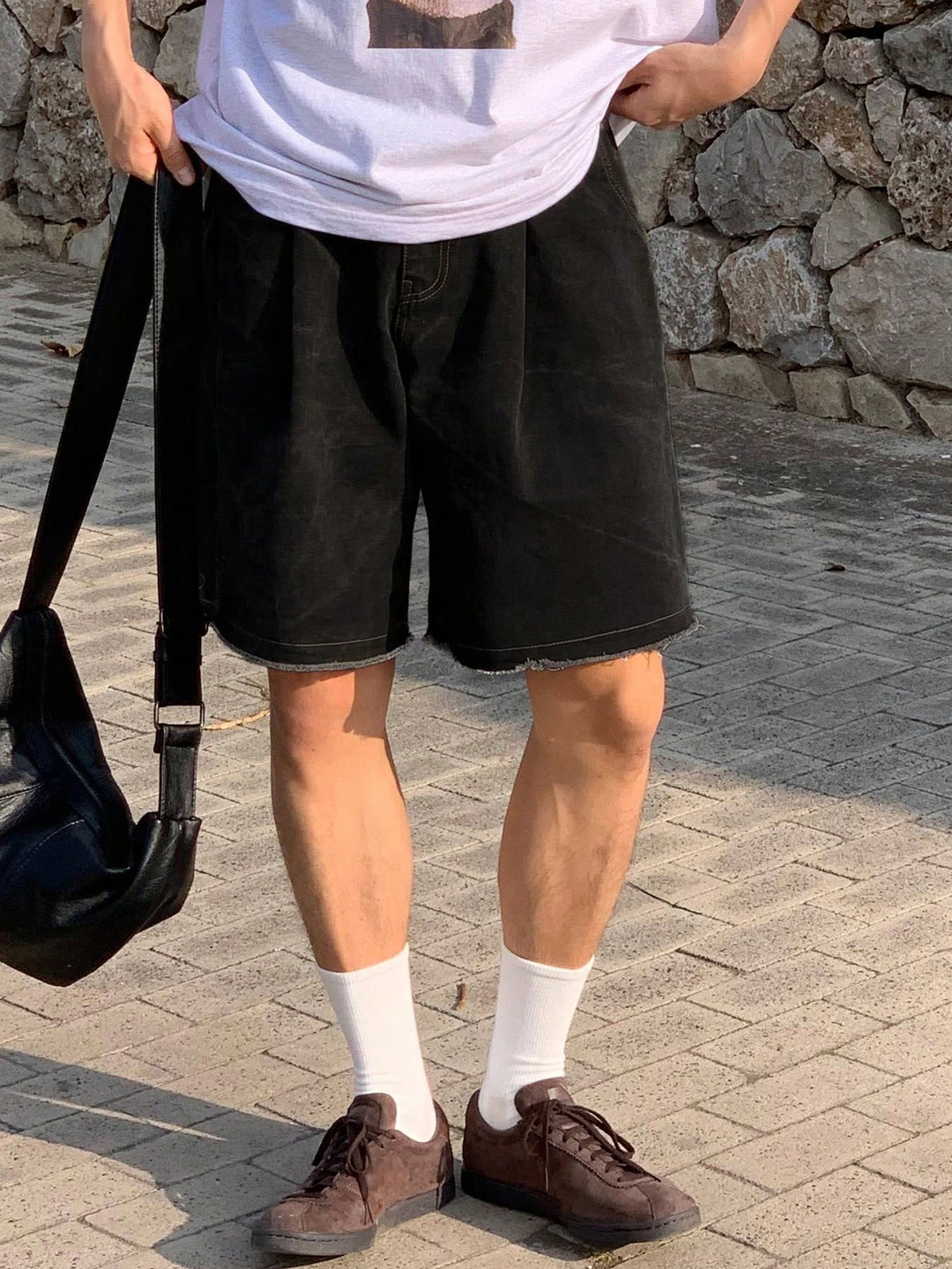 Pantaloni scurți SHEIN, negru