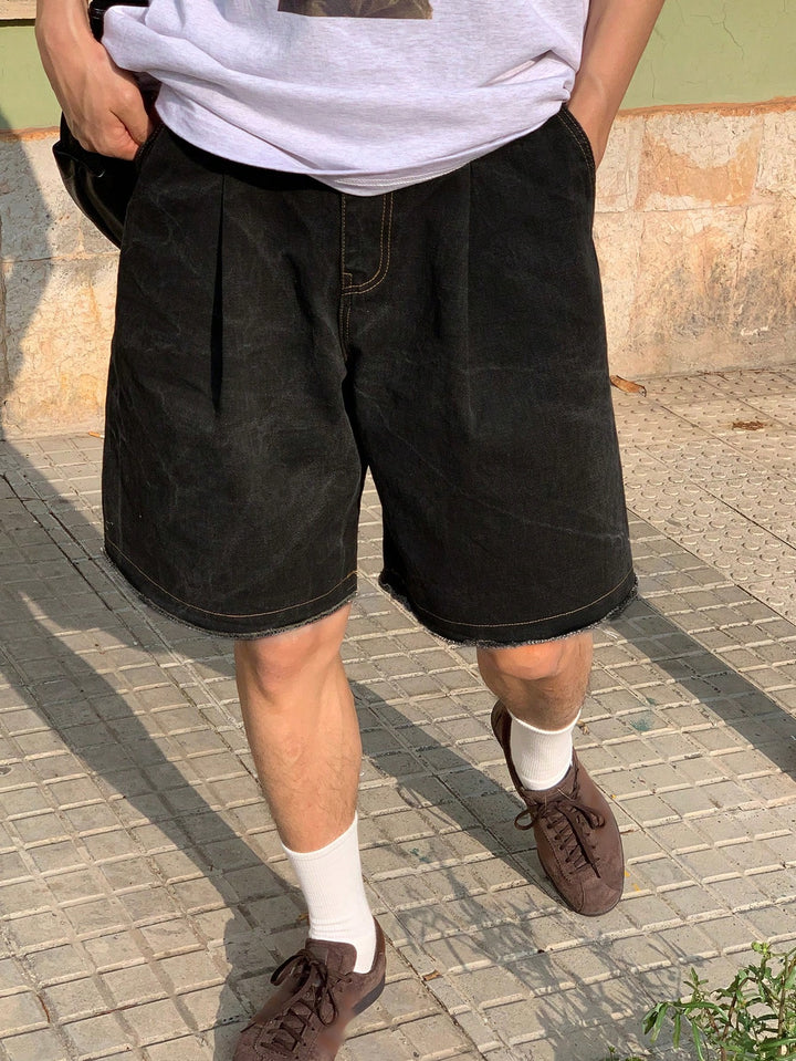 Pantaloni scurți SHEIN, negru