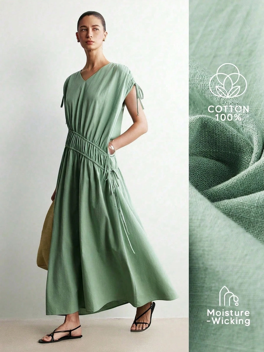 Rochie maxi SHEIN, verde