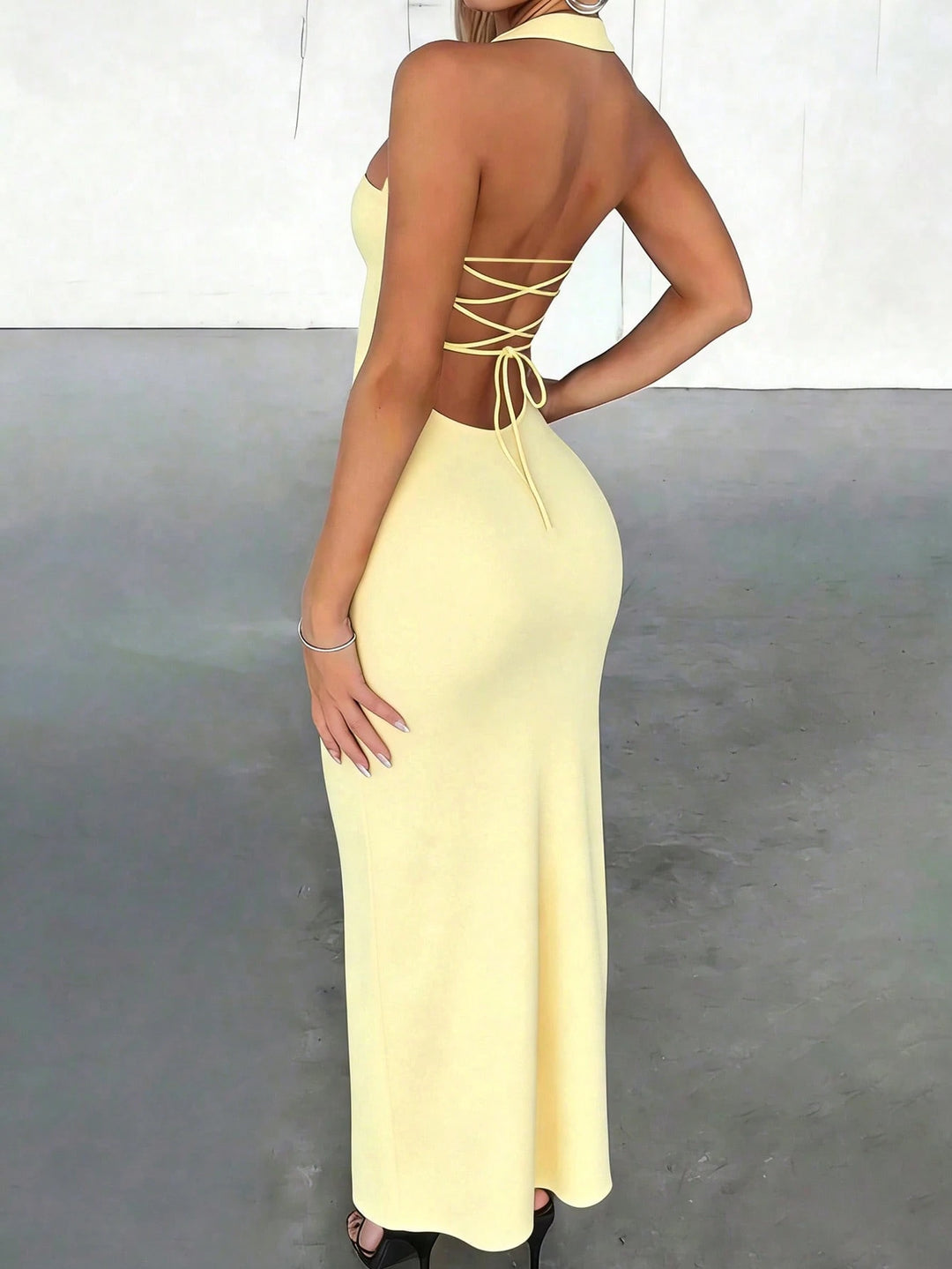 Rochie maxi SHEIN, galben