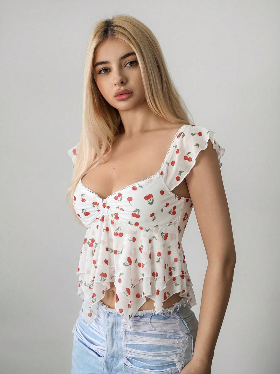 Top SHEIN, alb