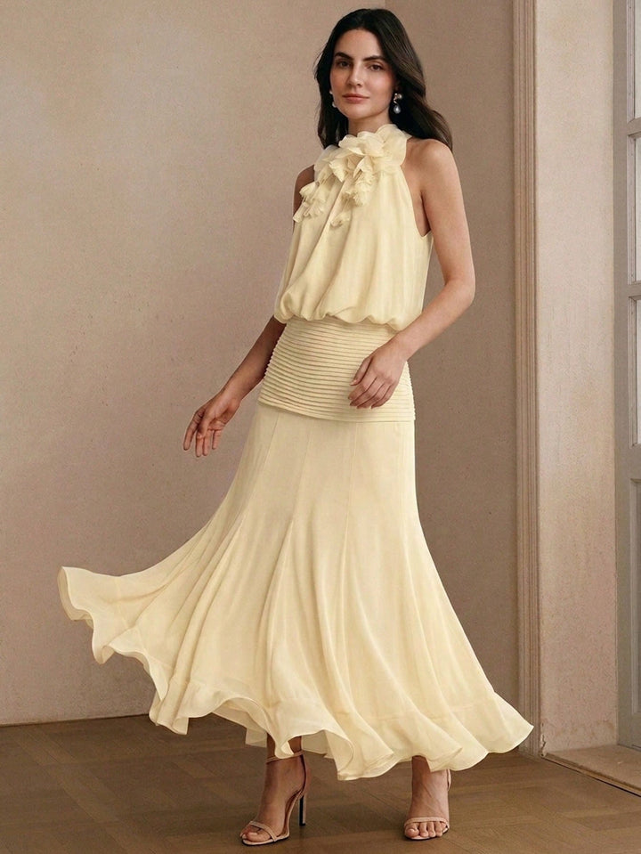 Rochie maxi SHEIN, portocaliu