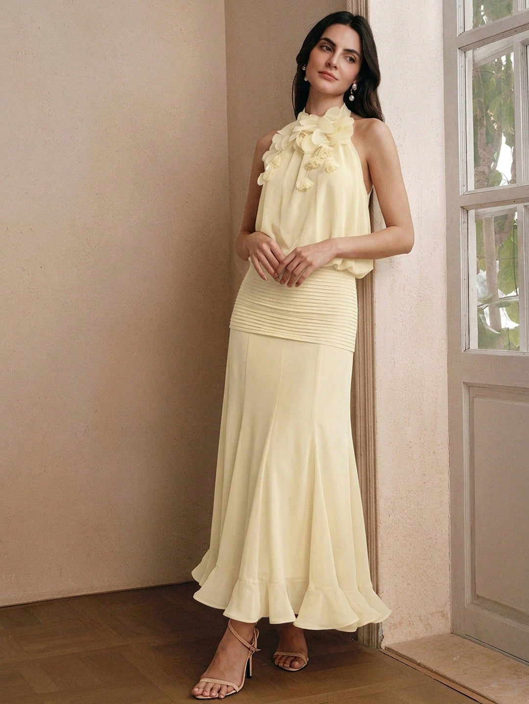 Rochie maxi SHEIN, portocaliu
