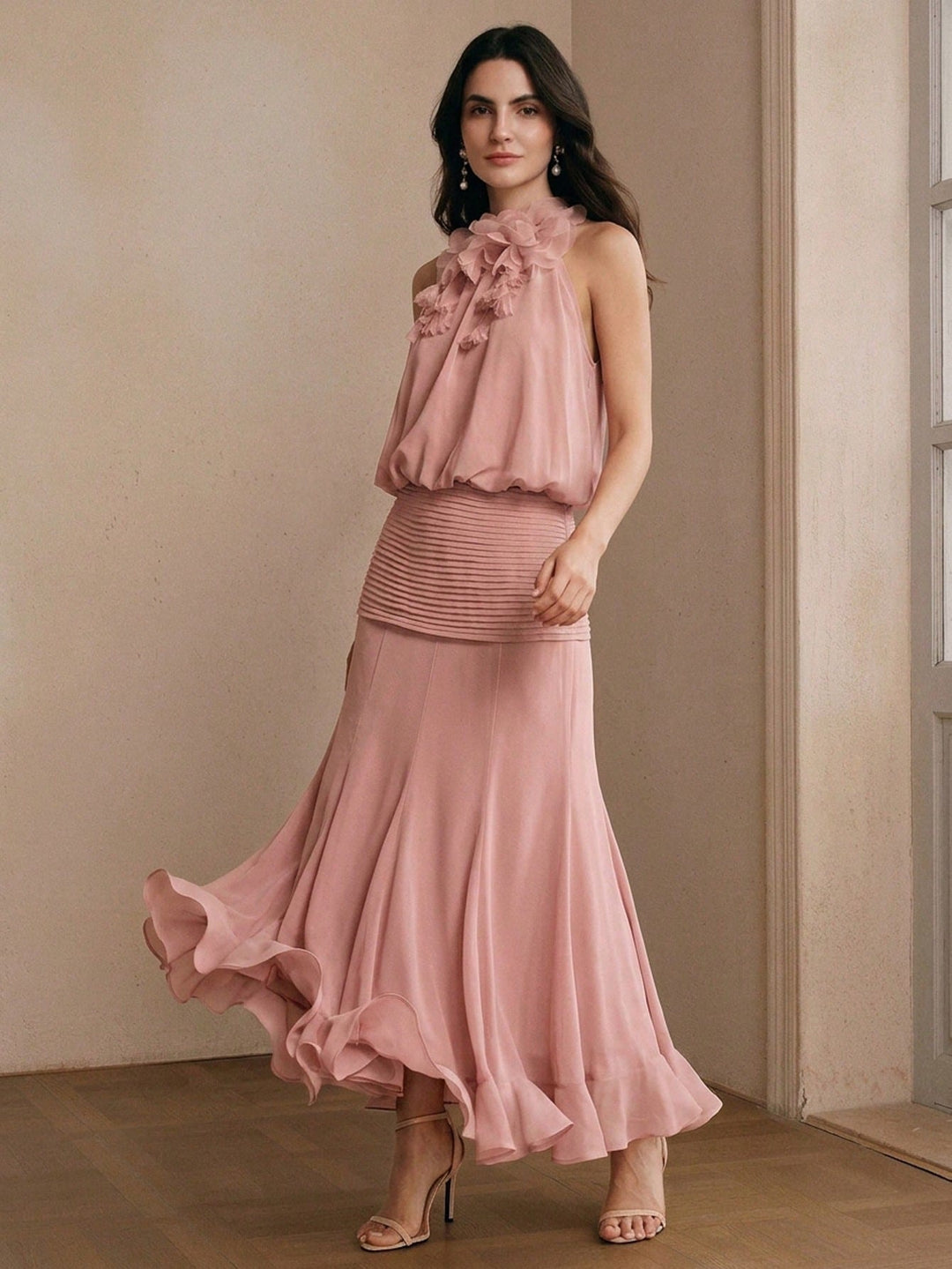 Rochie maxi SHEIN, roz