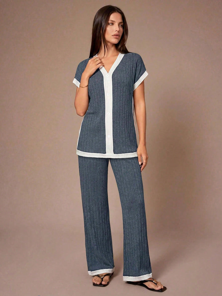 Set pijamale SHEIN, albastru