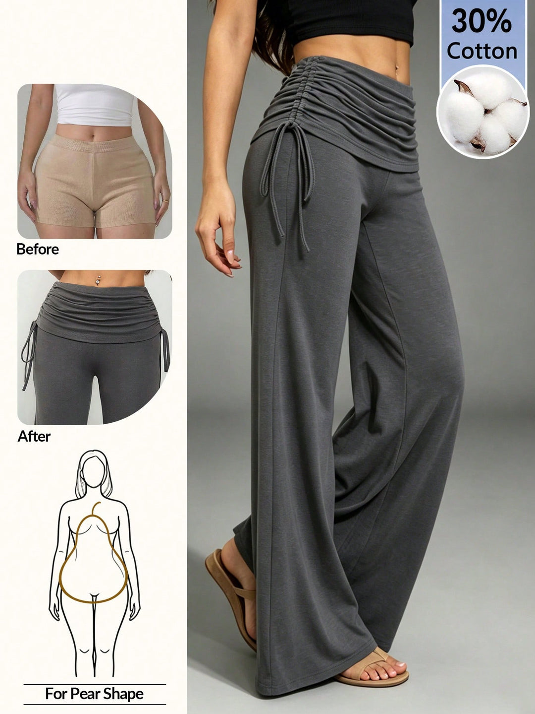 Pantaloni SHEIN, gri