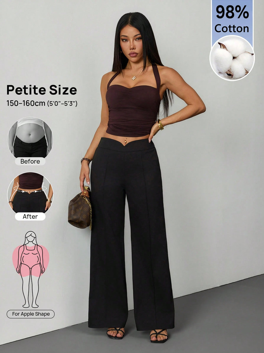Pantaloni SHEIN, negru