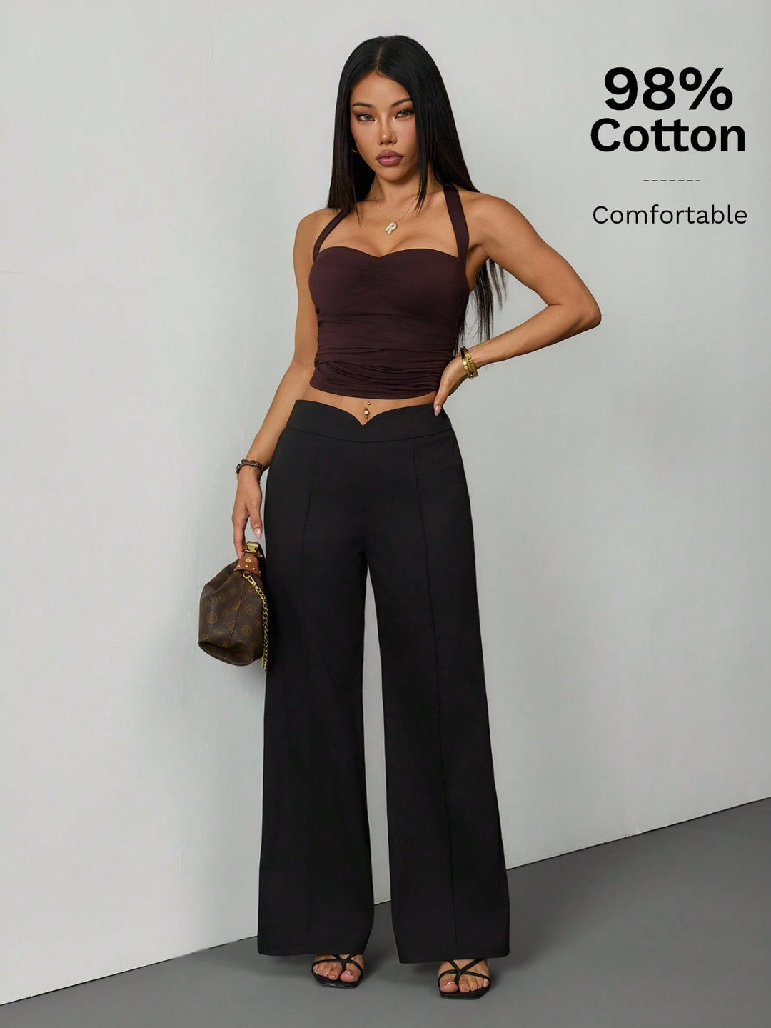 Pantaloni SHEIN, negru