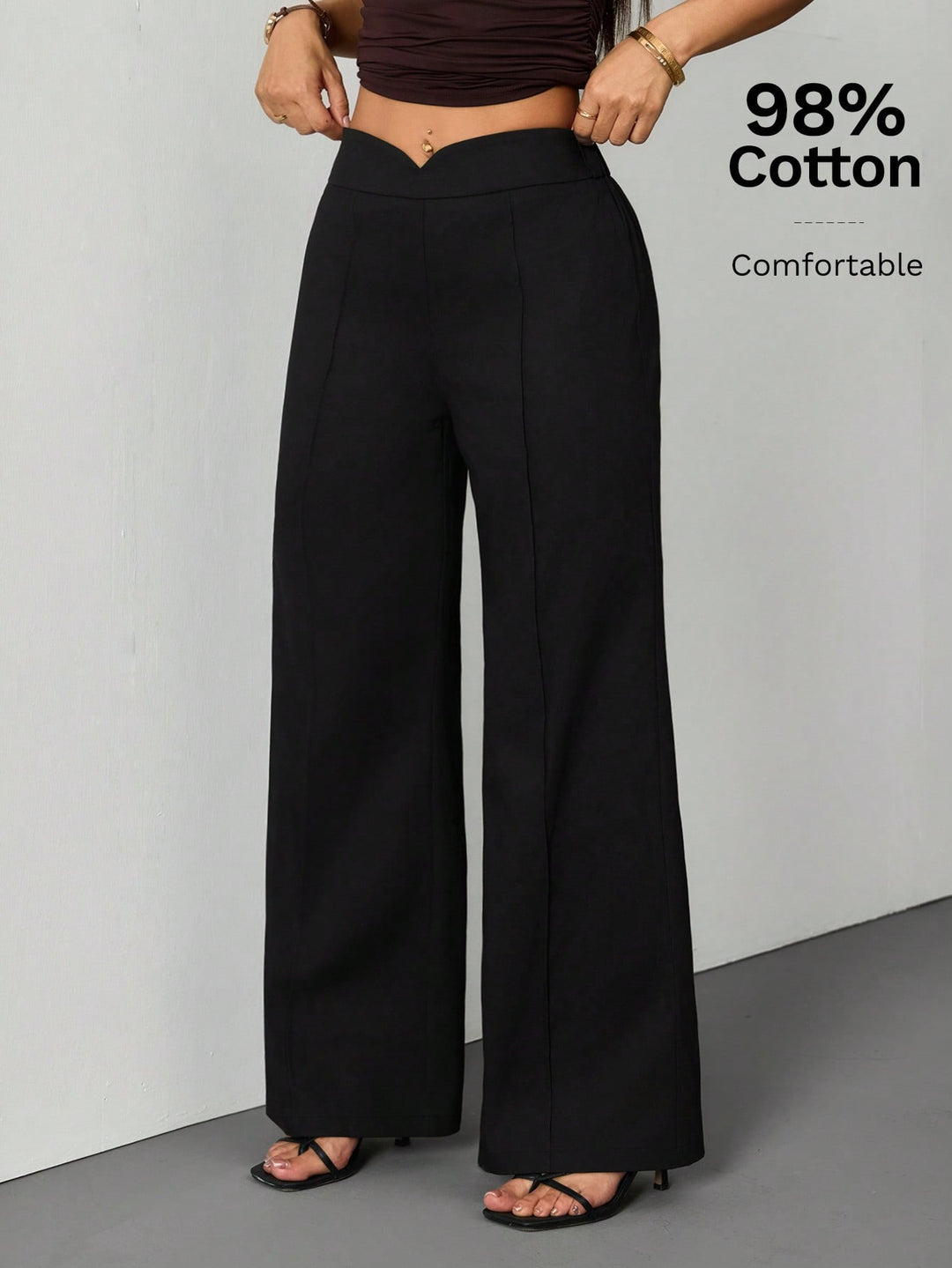 Pantaloni SHEIN, negru