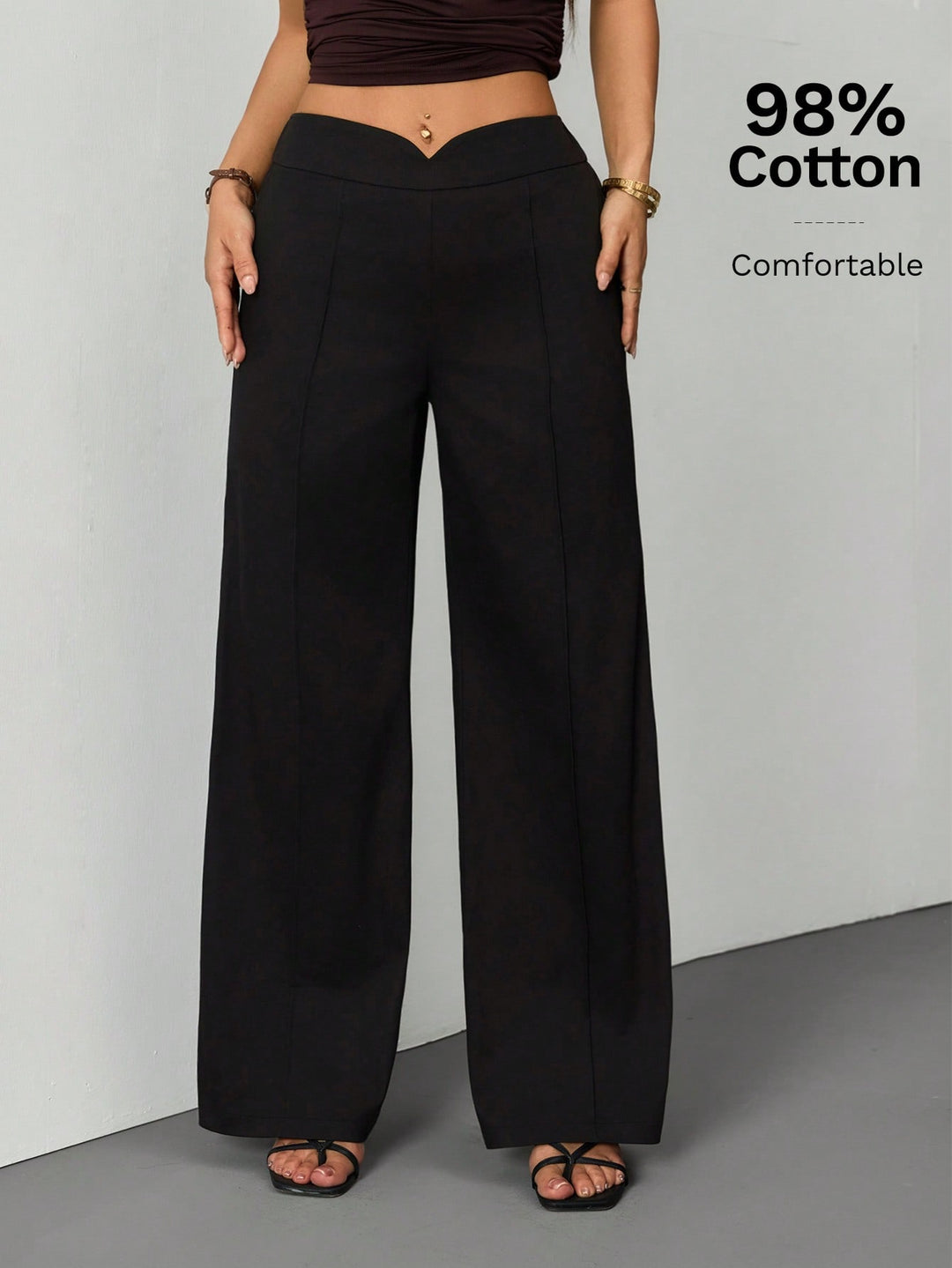 Pantaloni SHEIN, negru