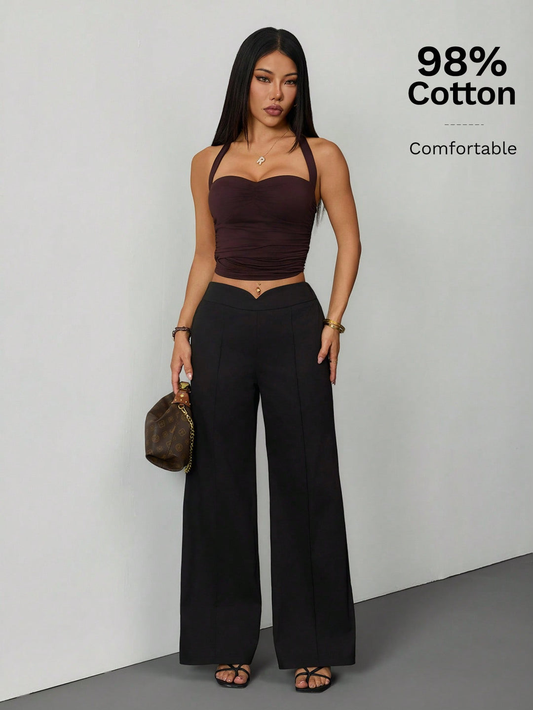 Pantaloni SHEIN, negru