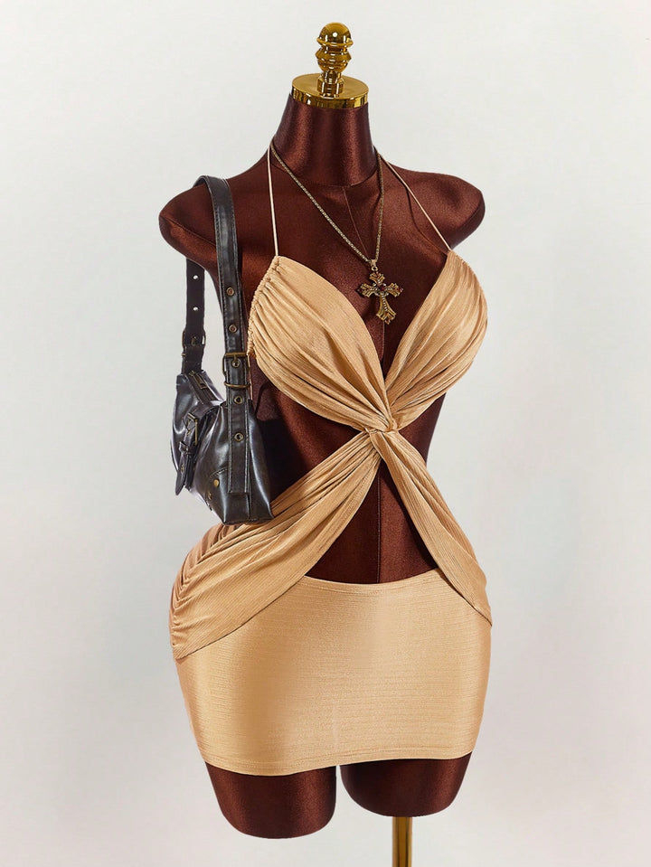 Rochie mini SHEIN, auriu