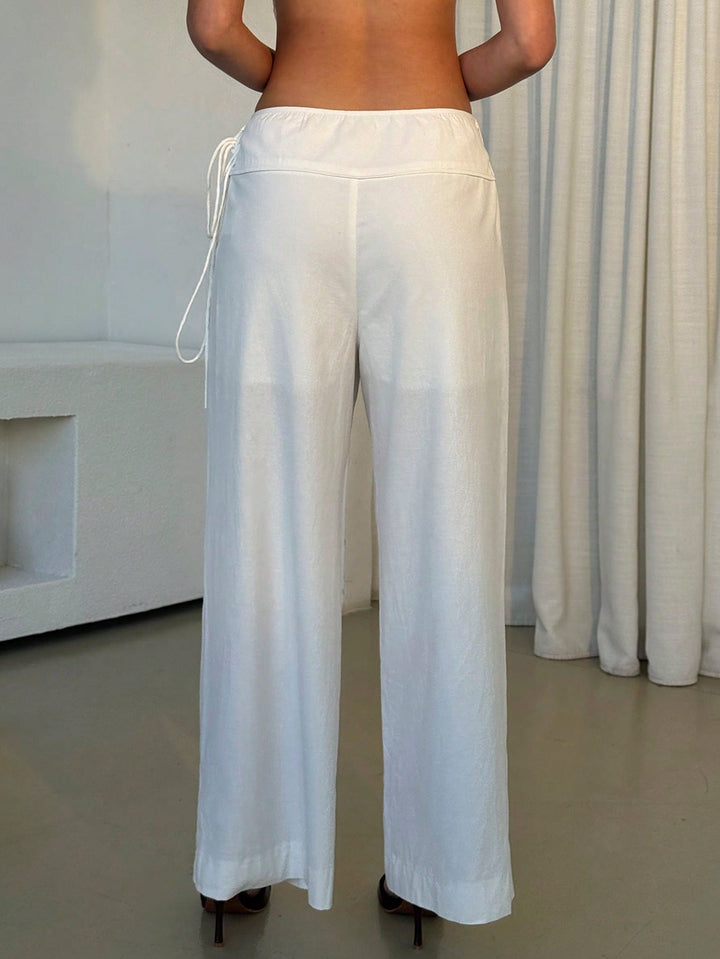 Pantaloni SHEIN, alb