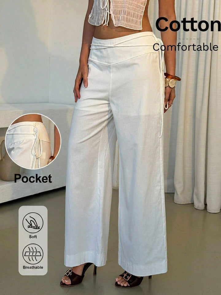Pantaloni SHEIN, alb