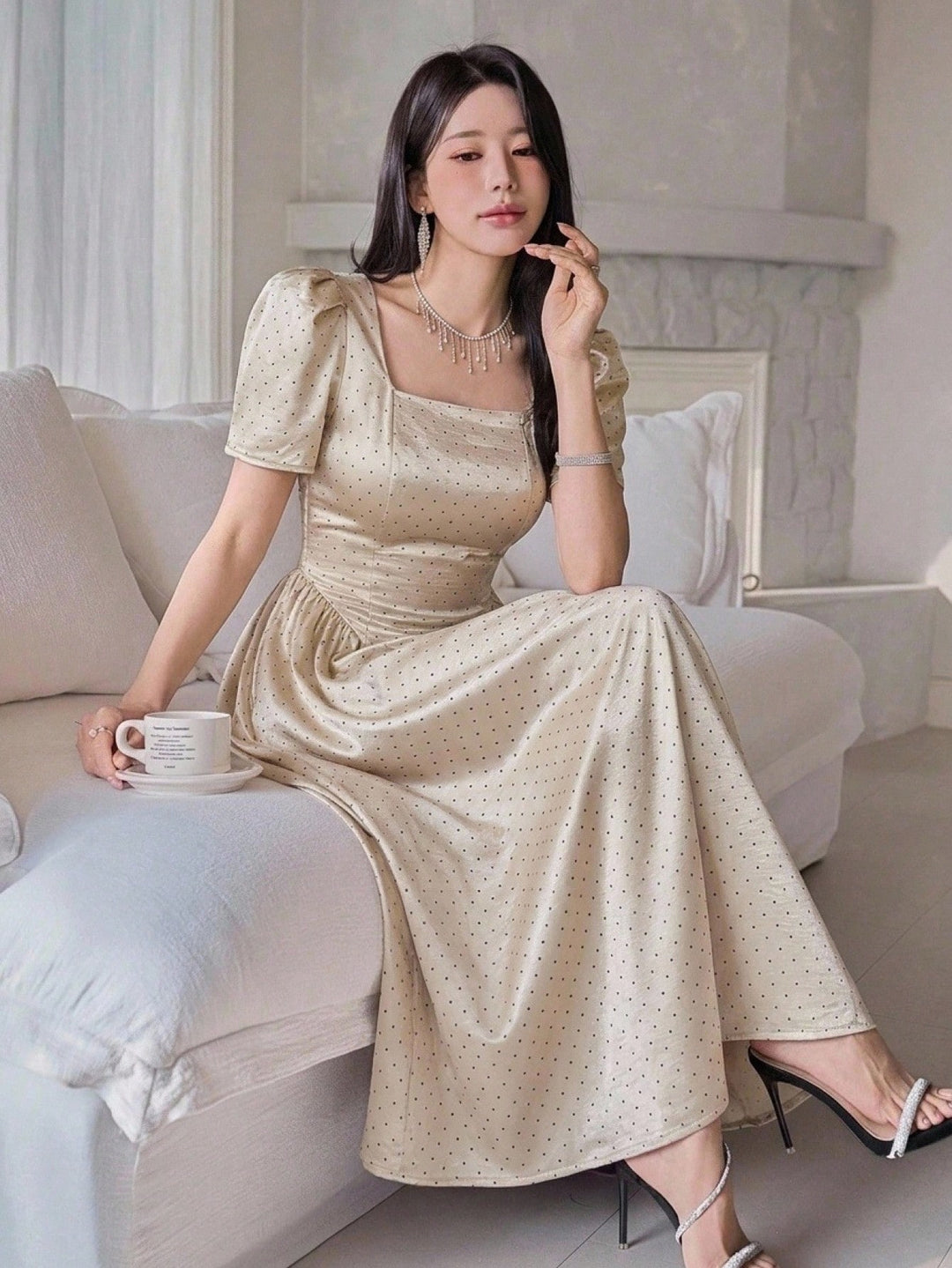 Rochie midi SHEIN, portocaliu