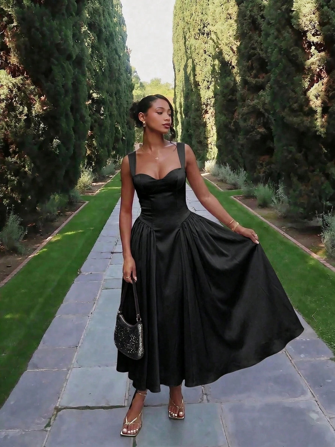 Rochie maxi SHEIN, negru