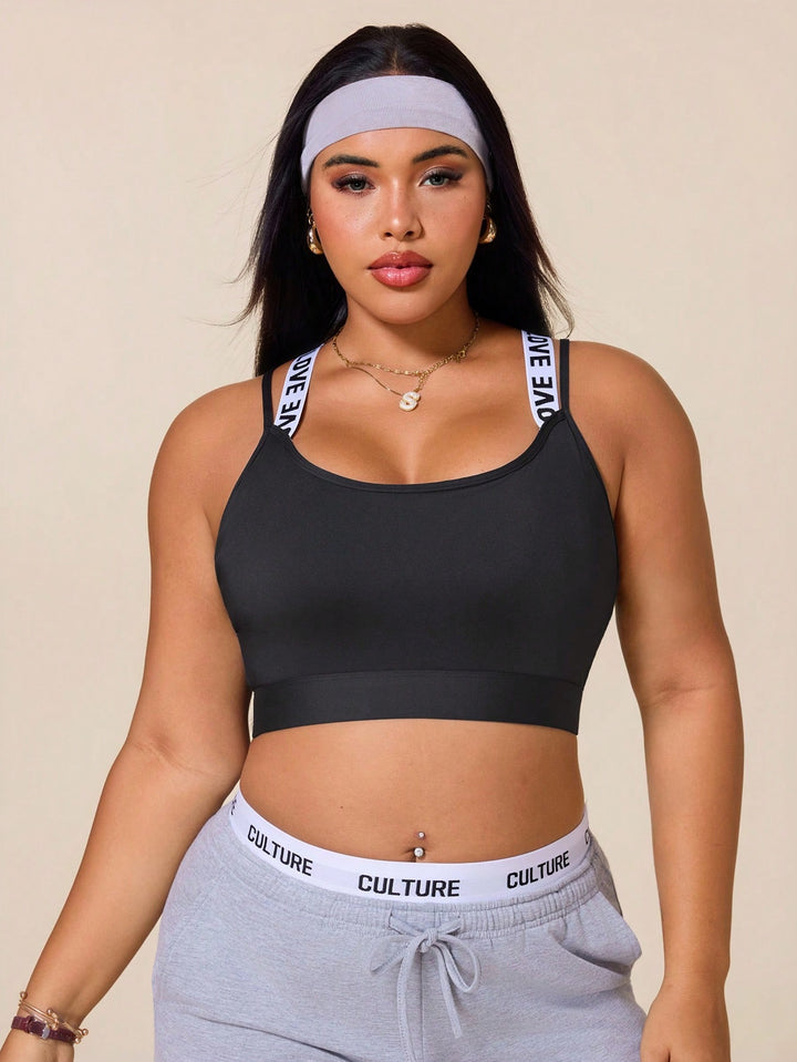 Sutien sport SHEIN, negru