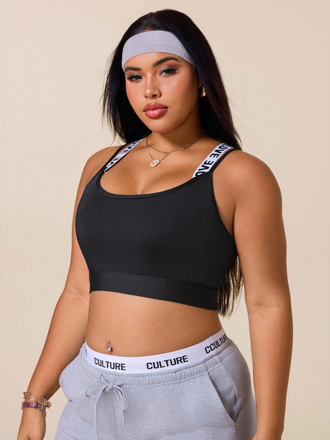 Sutien sport SHEIN, negru