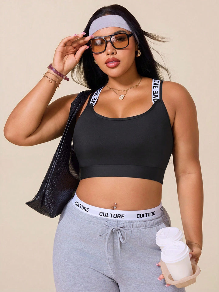 Sutien sport SHEIN, negru