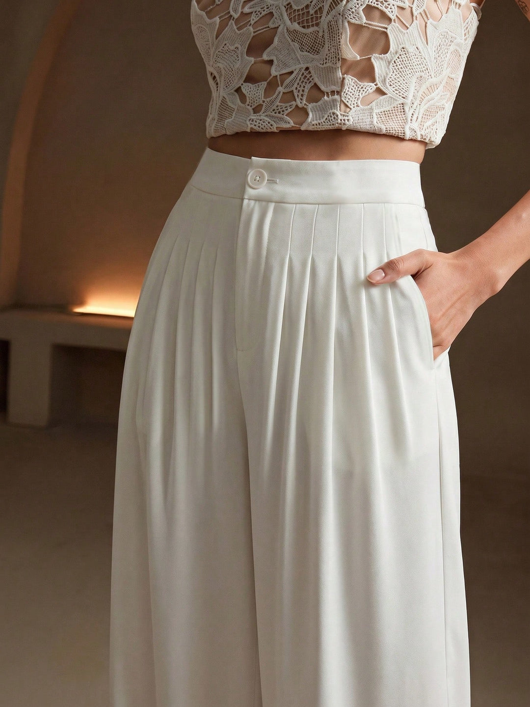 Pantaloni SHEIN, alb