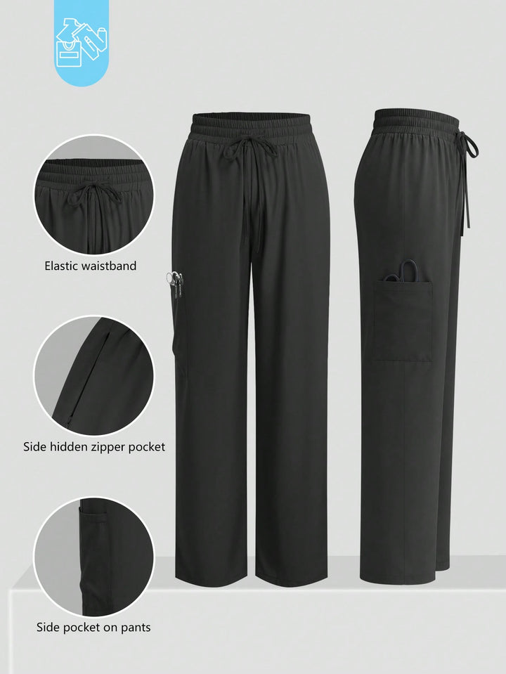 Pantaloni medicali SHEIN, negru