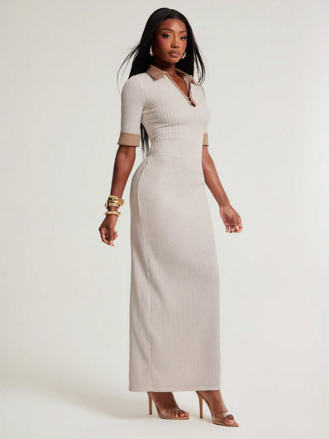 Rochie maxi SHEIN, alb