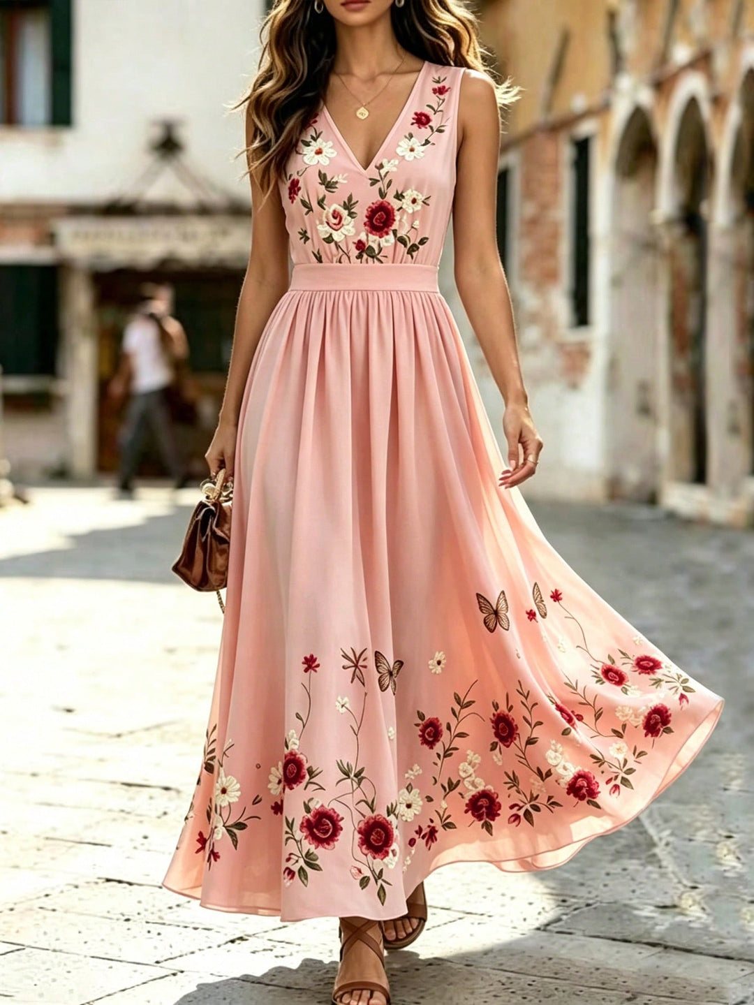 Rochie maxi SHEIN, roz