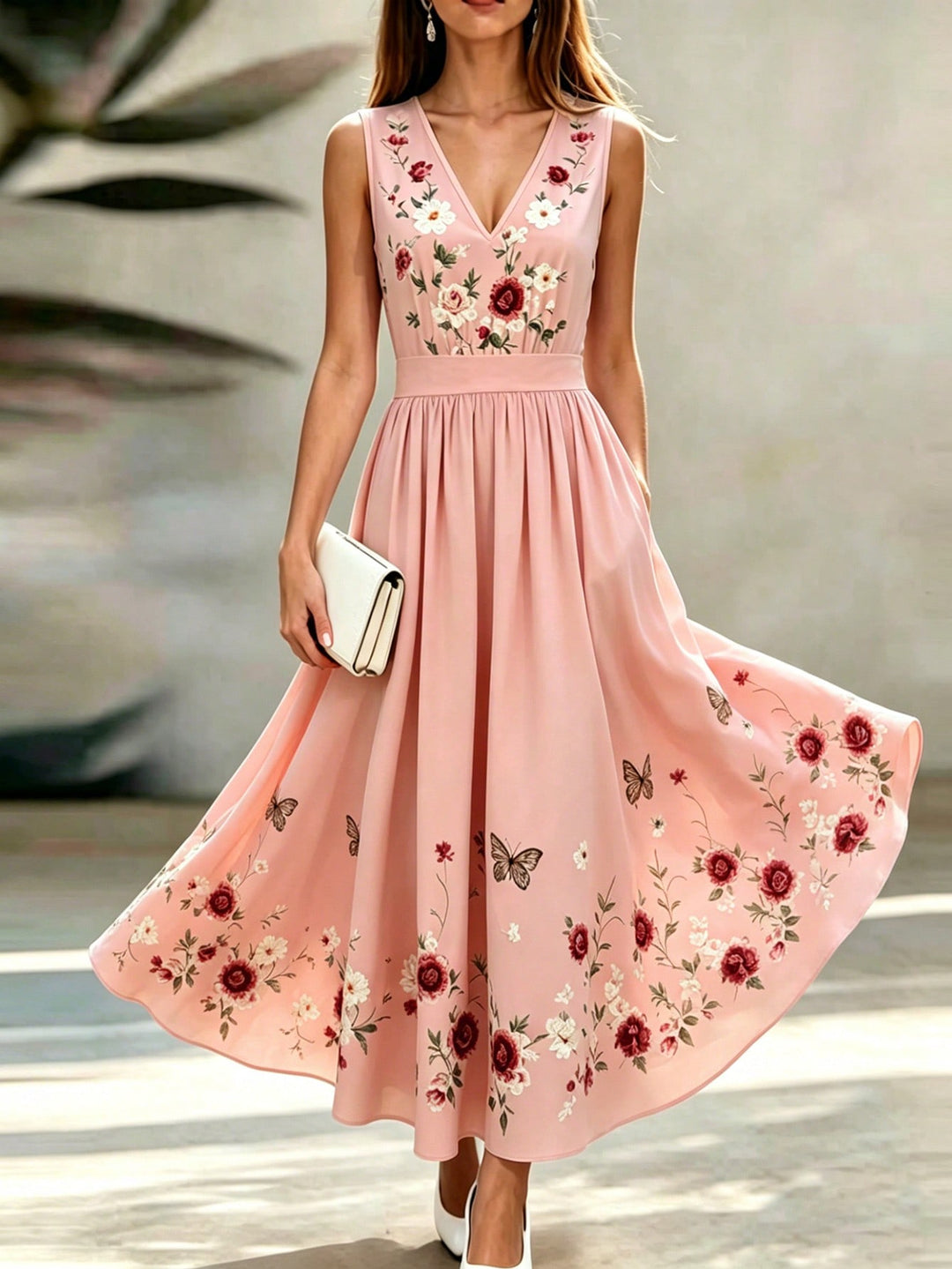 Rochie maxi SHEIN, roz