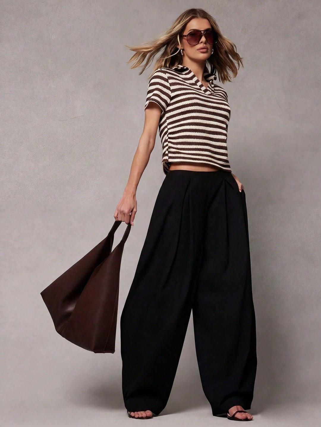Pantaloni SHEIN, negru