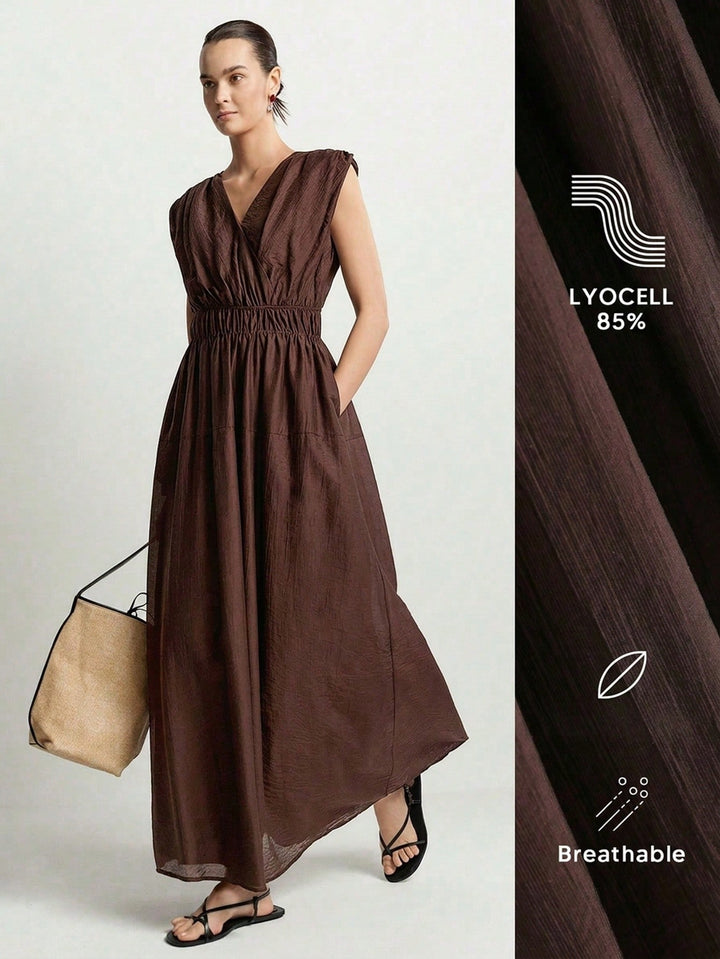 Rochie maxi SHEIN, maro