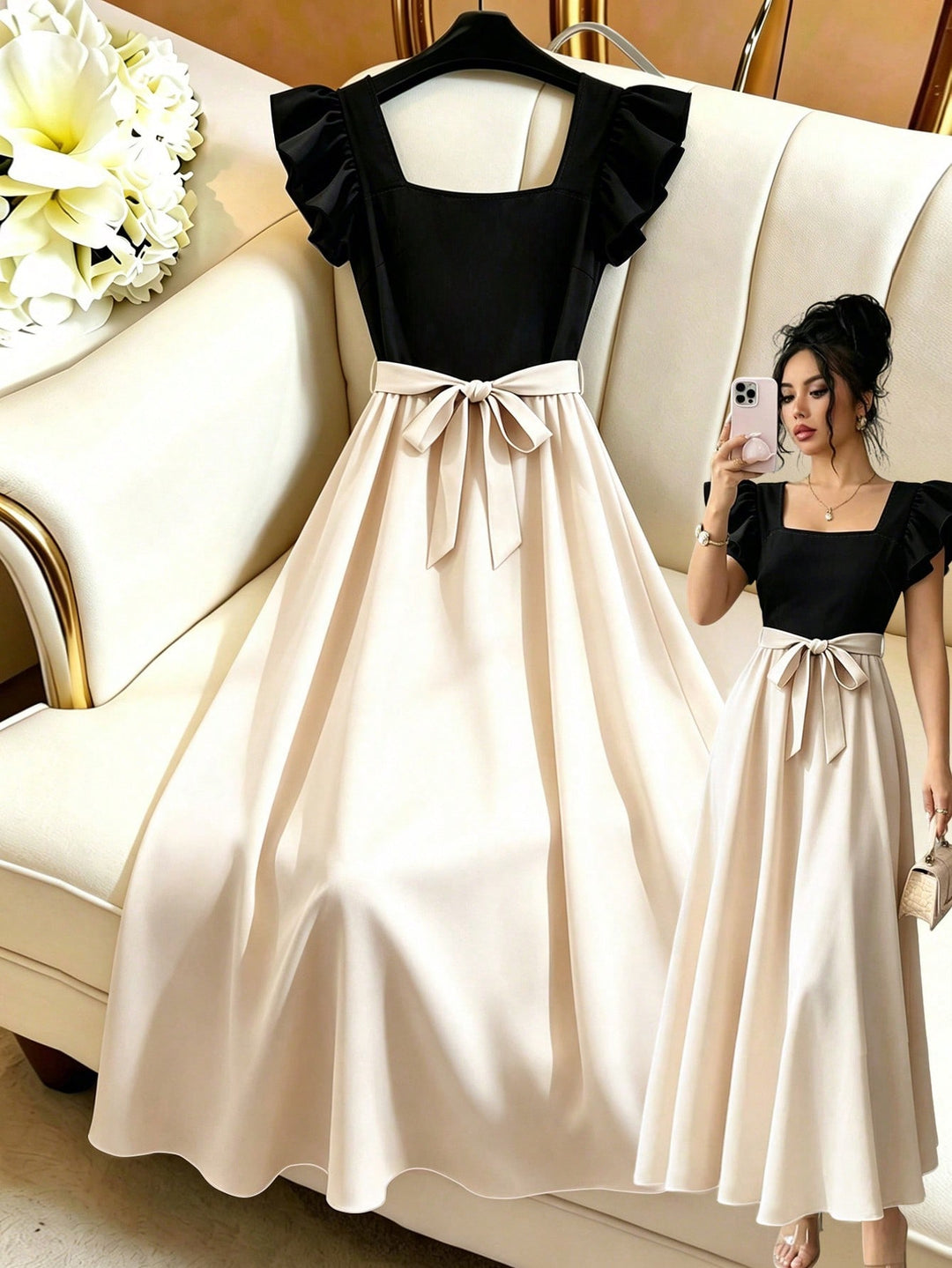 Rochie midi SHEIN, mix culori